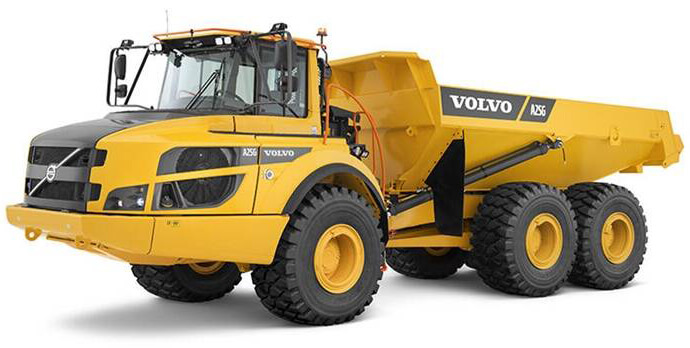 სახსრიანი თვითმცლელი VOLVO A25G